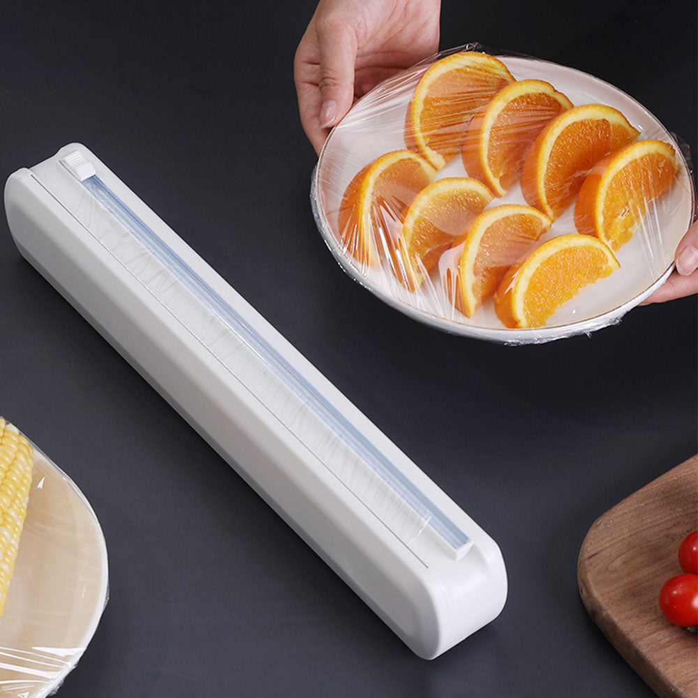 Cling Film Rotatable Food Wrapping Paper Dispenser With Sliding Knife Food Cling Film Cutter Kitchen Plastic Foil Film Cutter Ja Inovei