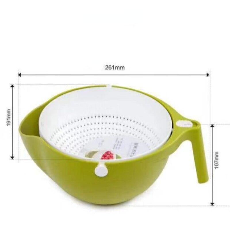 Double Drain Basket Bowl Rice Washing Kitchen Sink Strainer Noodles Vegetables Fruit Kitchen Gadget Colander Coladores De Cocina Ja Inovei