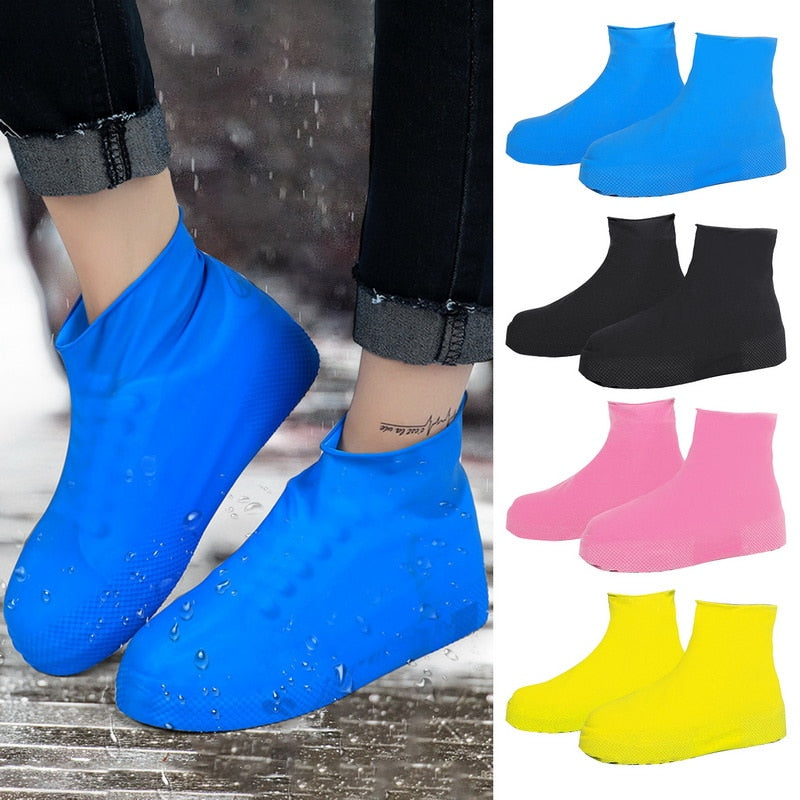 Outdoor Rain Boots Waterproof Shoe Cover Silicone Shoes Protectors Waterproof Non-Slip Shoe Covers Reusable Rainy Boots Cover Ja Inovei