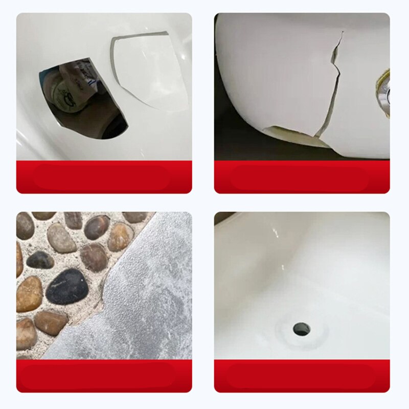100g AB Glue Ceramic Repair Agent Multi-Color Marble Tile Floor Toilet Washbasin Gap Repair Glue Quick-Drying Crack Caulk Glue Ja Inovei