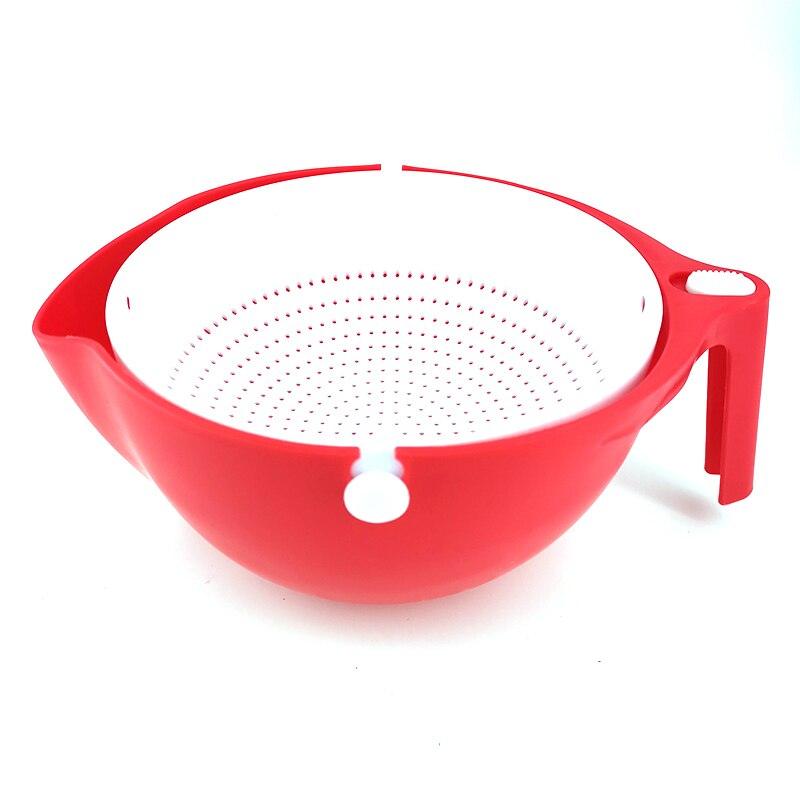 Double Drain Basket Bowl Rice Washing Kitchen Sink Strainer Noodles Vegetables Fruit Kitchen Gadget Colander Coladores De Cocina Ja Inovei