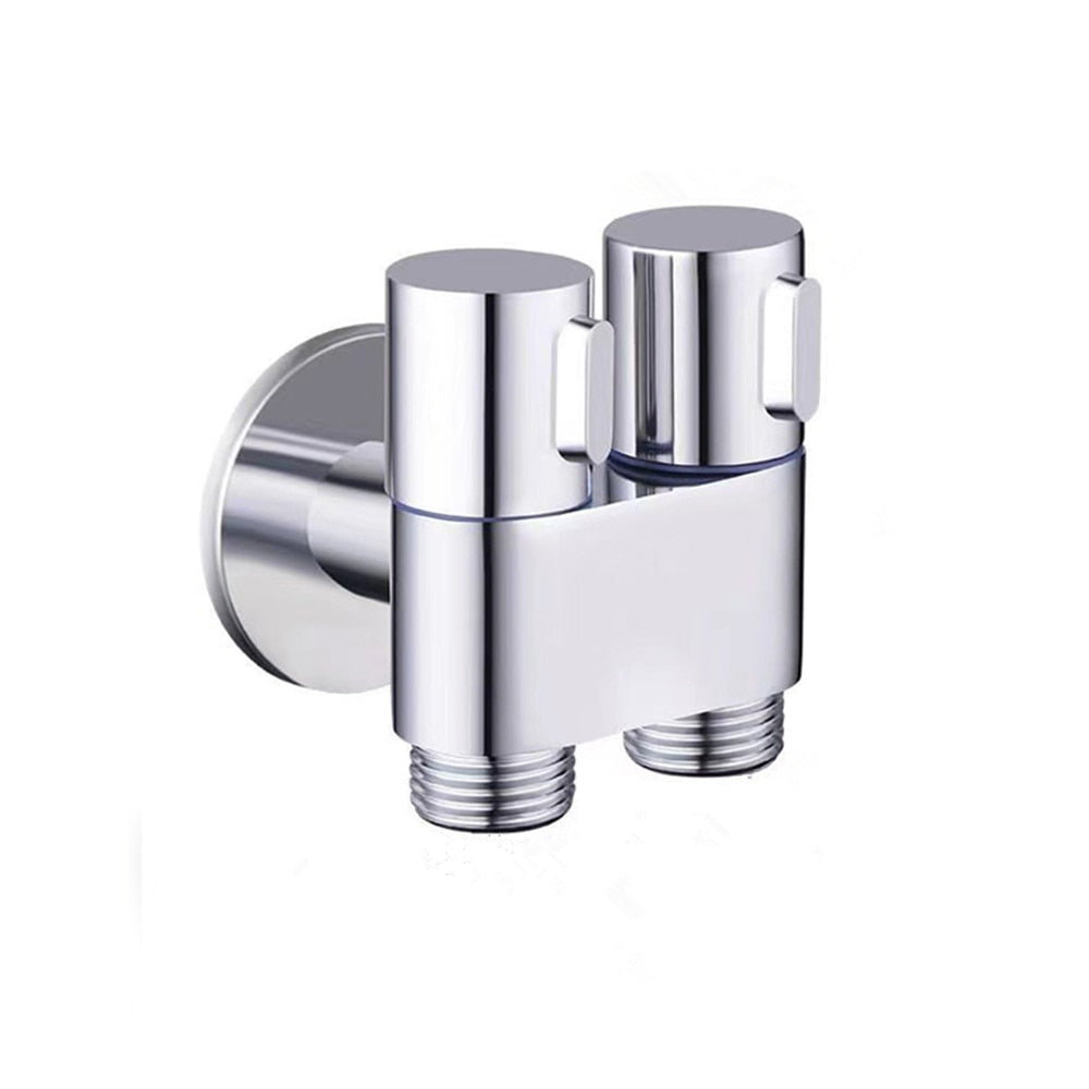 Zinc Alloy Angle Valve Wall Mount Toilet Bidet Sprayer Set One In Two Out Water Cleaning Sprayer for Bathroom Toilet Accessories Ja Inovei