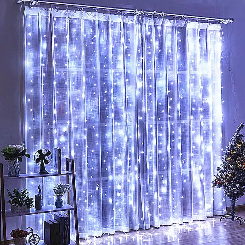 600/300 LED Window Curtain String Light Wedding Party Home Garden Bedroom Outdoor Indoor Wall Decorations Ja Inovei