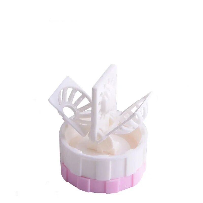1PCS Contact Lenses Cleaning Tools Contact Lens Cleaner Case Box Manual Rotation Type Plastic Container Storage Holde Ja Inovei