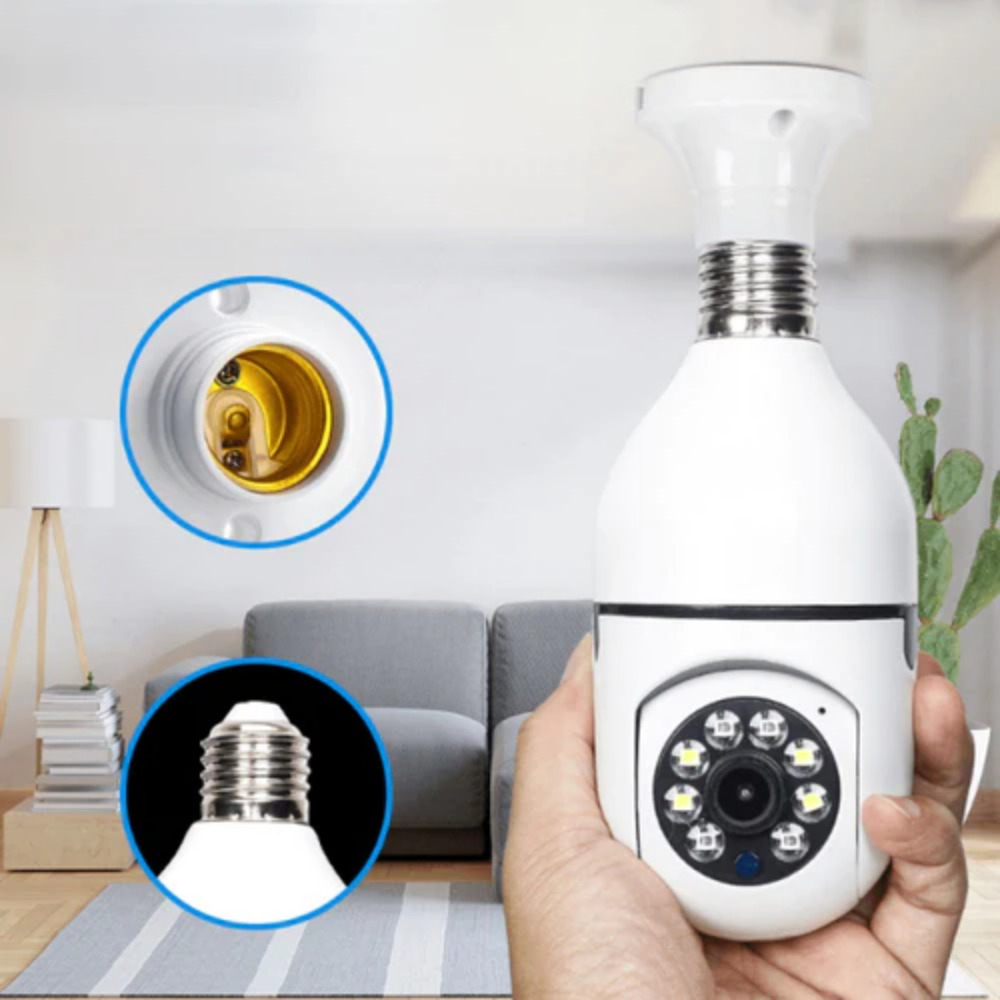 5G Bulb E27 Surveillance Camera Full Color Night Vision Automatic Human Tracking Zoom Indoor Security Monitor Wifi Camera Ja Inovei